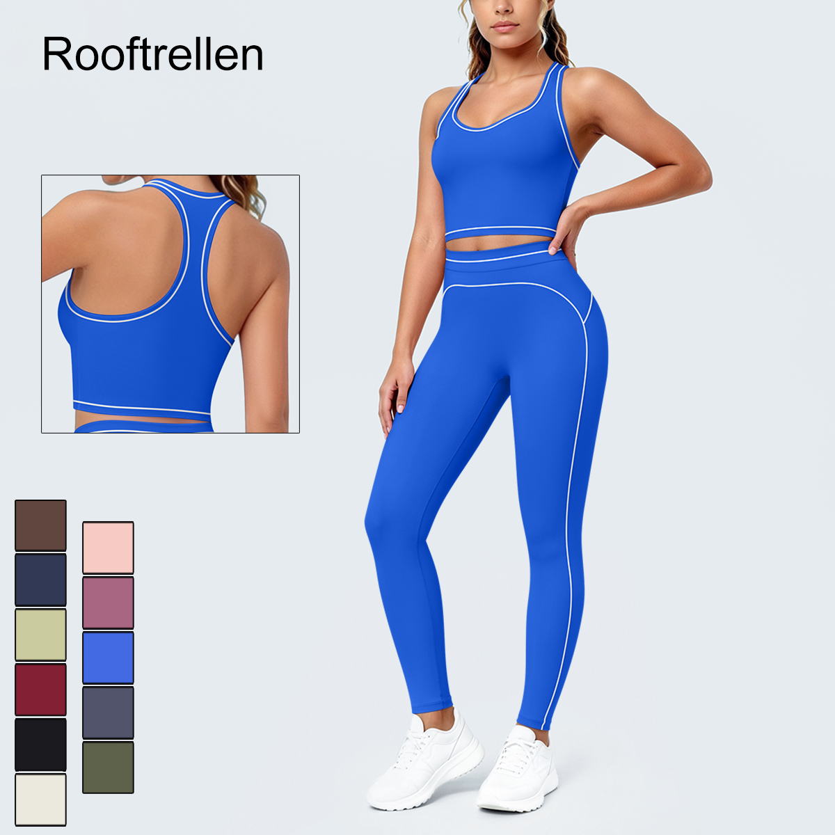 Yoga Fitness Matte - طقم يوجا رياضي صيفي للنساء، سروال