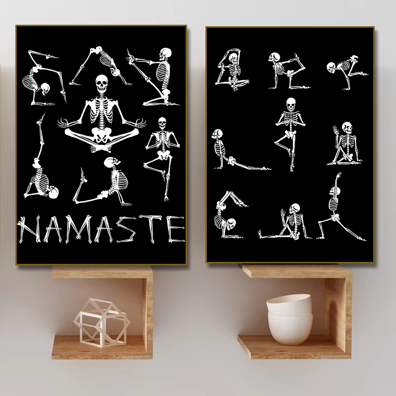 Yoga Fitness Room - لوحة يوغا بدون إطار، لوحة فنية