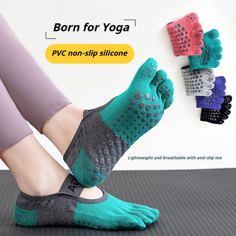 Fitness Yoga Pilates - جوارب بيلاتس احترافية مضادة للانزلاق بخمسة