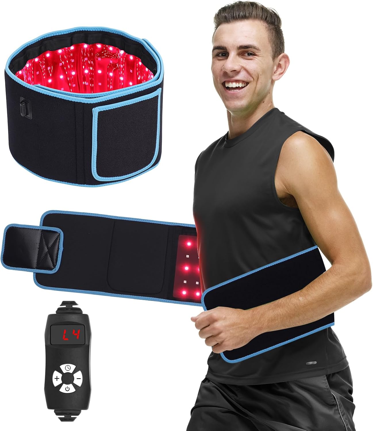 حزام تدليك بالعلاج الضوئي LED  - مراجعة Weight Lifting Belt وسعره