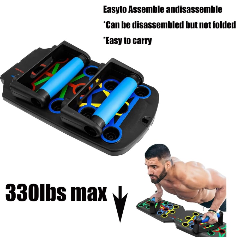لوح تمارين قابل للطي مع أربطة  - مراجعة Push Up Board وسعره